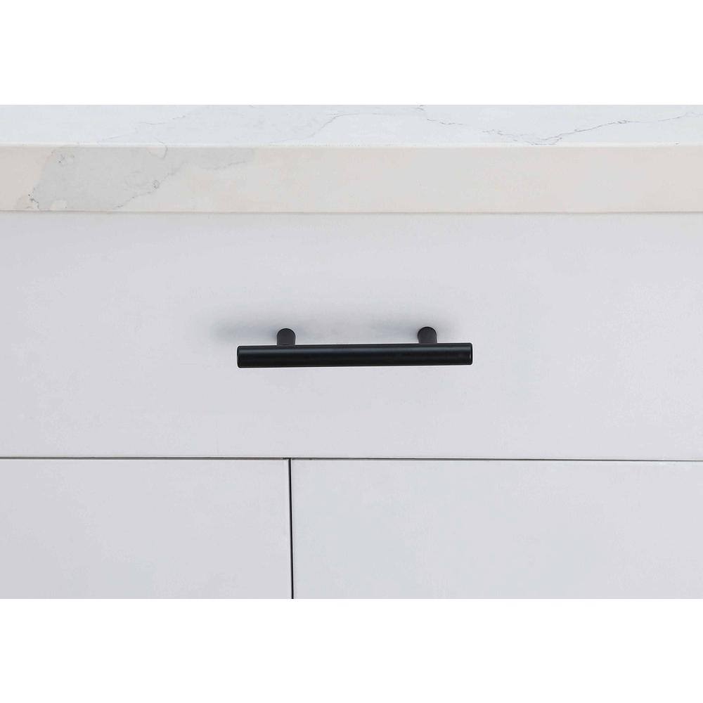 Front. Elegant Decor - Quinn 3" Center to Center Matte Black Bar Pull Multipack (set of 10) - Matte Black.