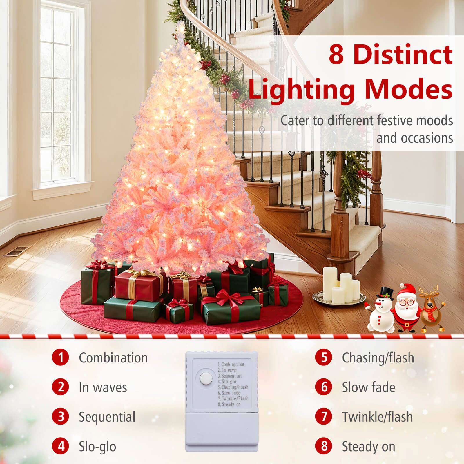 8 Distinct Lighting Modes  
Cater to different festive moods and occasions  

1. Combination  
2. In waves  
3. Sequential  
4. Slo-glo  
5. Chasing/flash  
6. Slow fade  
7. Twinkle/flash  
8. Steady on