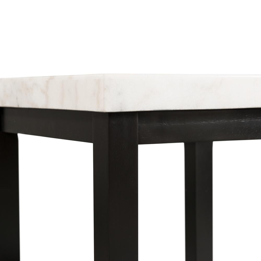 Alt View 2. Picket House Furnishings - Evie White Marble Square End Table - White.