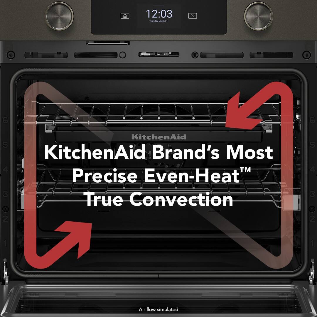 KitchenAid Brand's Most Precise Even-Heat™ True Convection

Air flow simulated