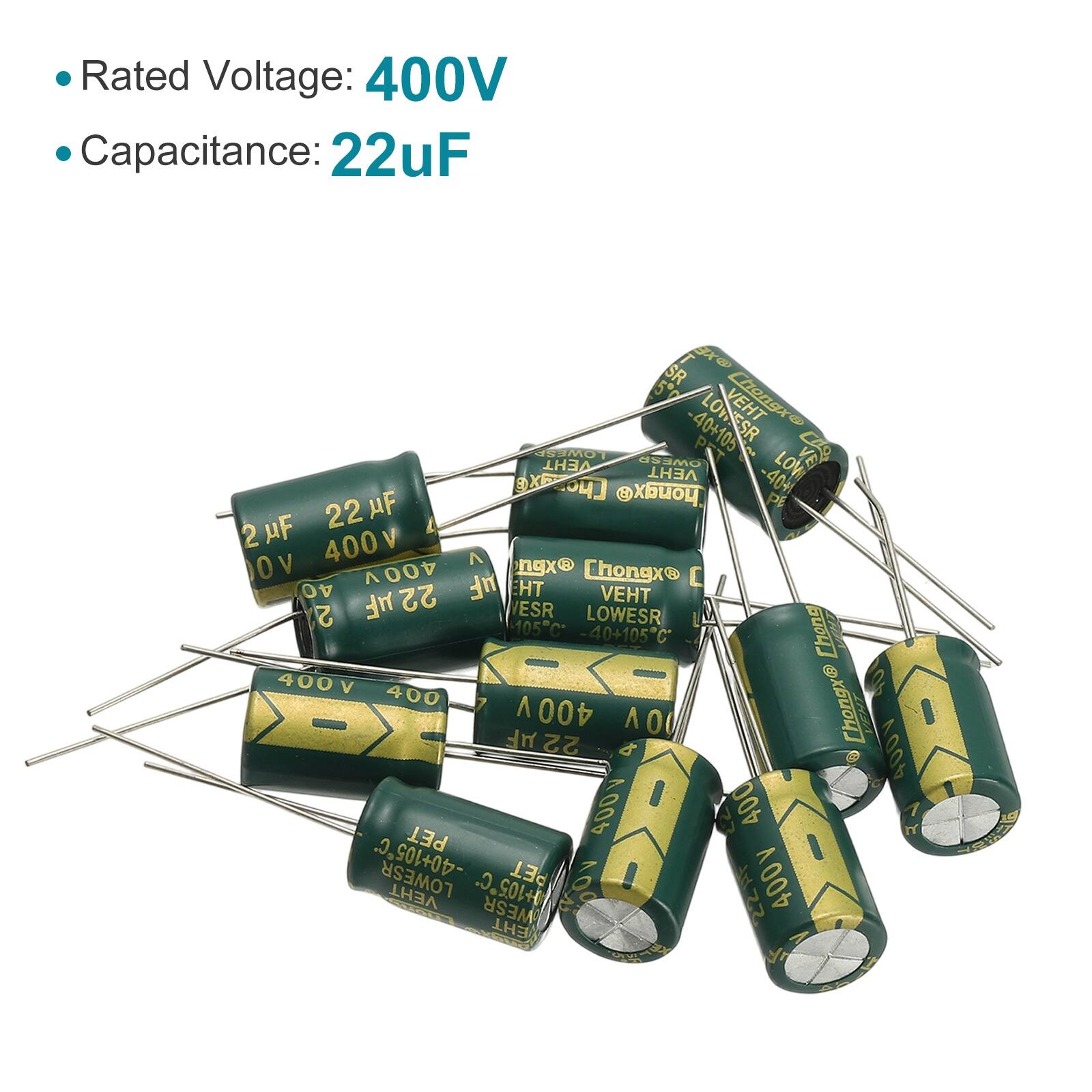Rated Voltage: 400V  
Capacitance: 22uF