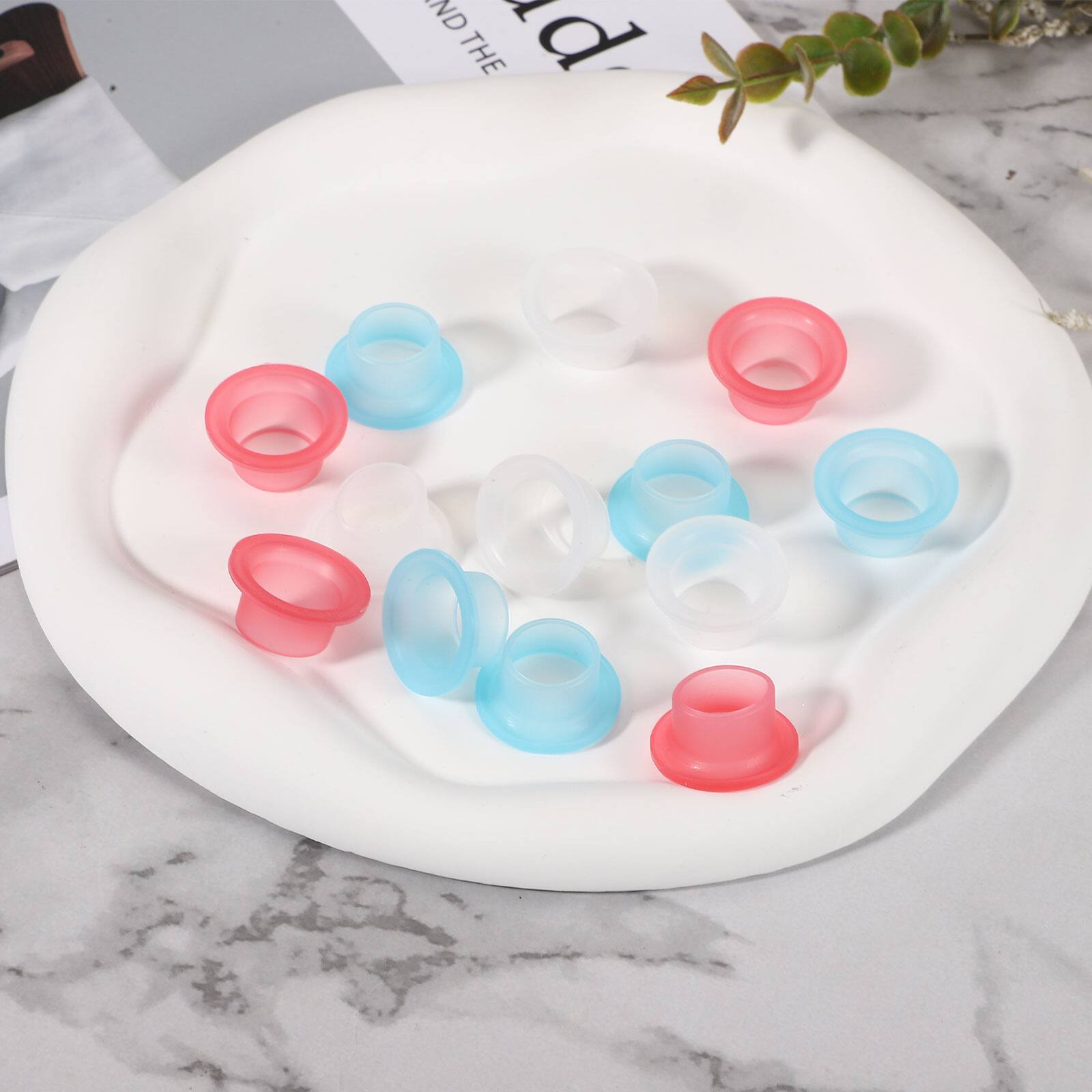 Alt View 4. Unique Bargains - 15pcs Faucet Leak-Proof Silicone Faucet Sealing Gasket Universal Leak-Proof Plug for Pipe Plugs, Prevents Leaks - White.