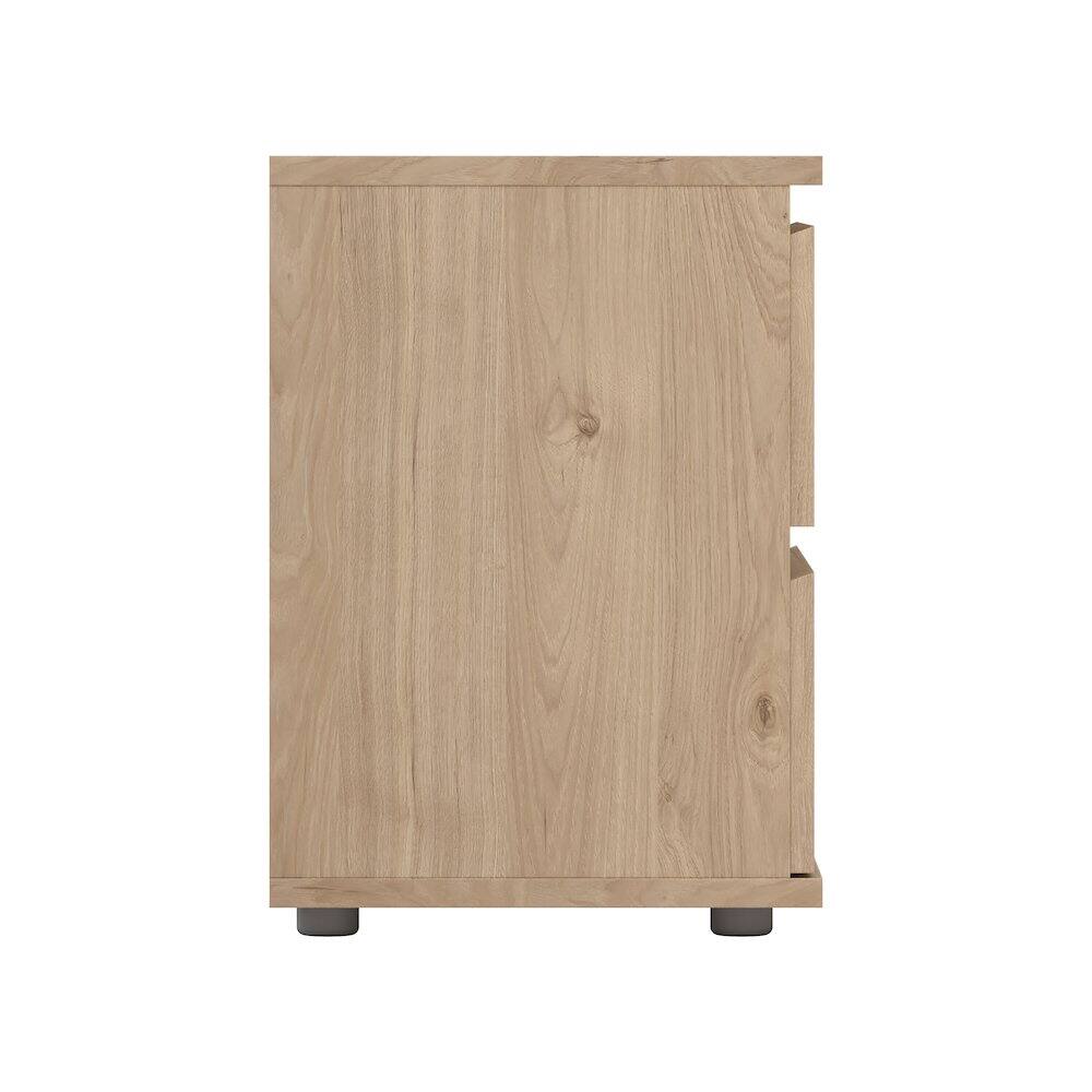Back. Tvilum - Aurora 2 Drawer Nightstand, Jackson Hickory - Brown.