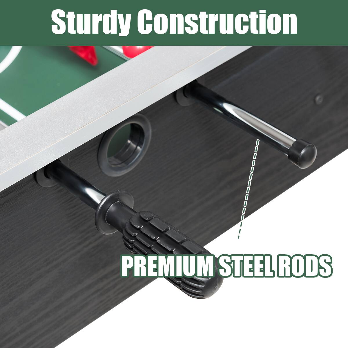 Sturdy Construction  
PREMIUM STEEL RODS