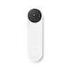 Front. Google - Nest Wi-Fi Video Doorbell - Battery Operated - Snow.