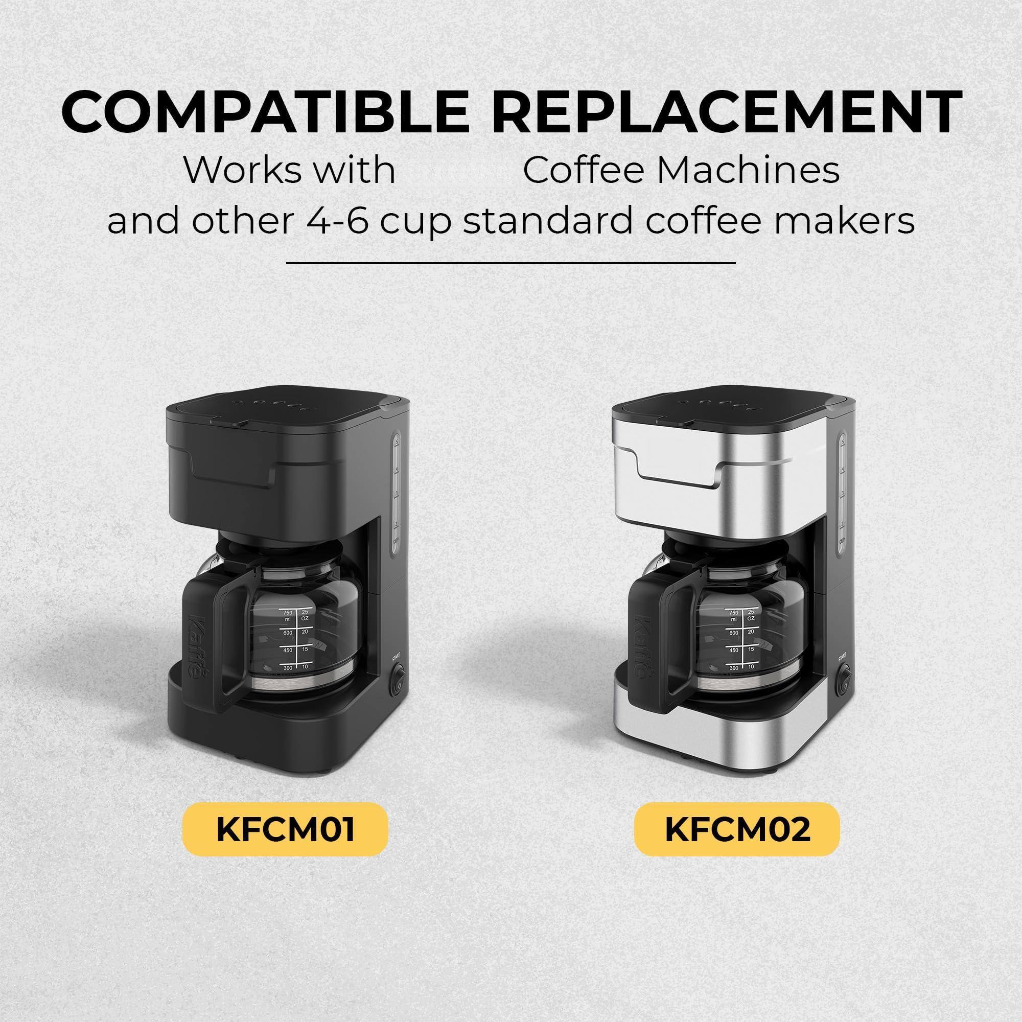 COMPATIBLE REPLACEMENT  
Works with Coffee Machines and other 4-6 cup standard coffee makers  

KFCM01  
KFCM02