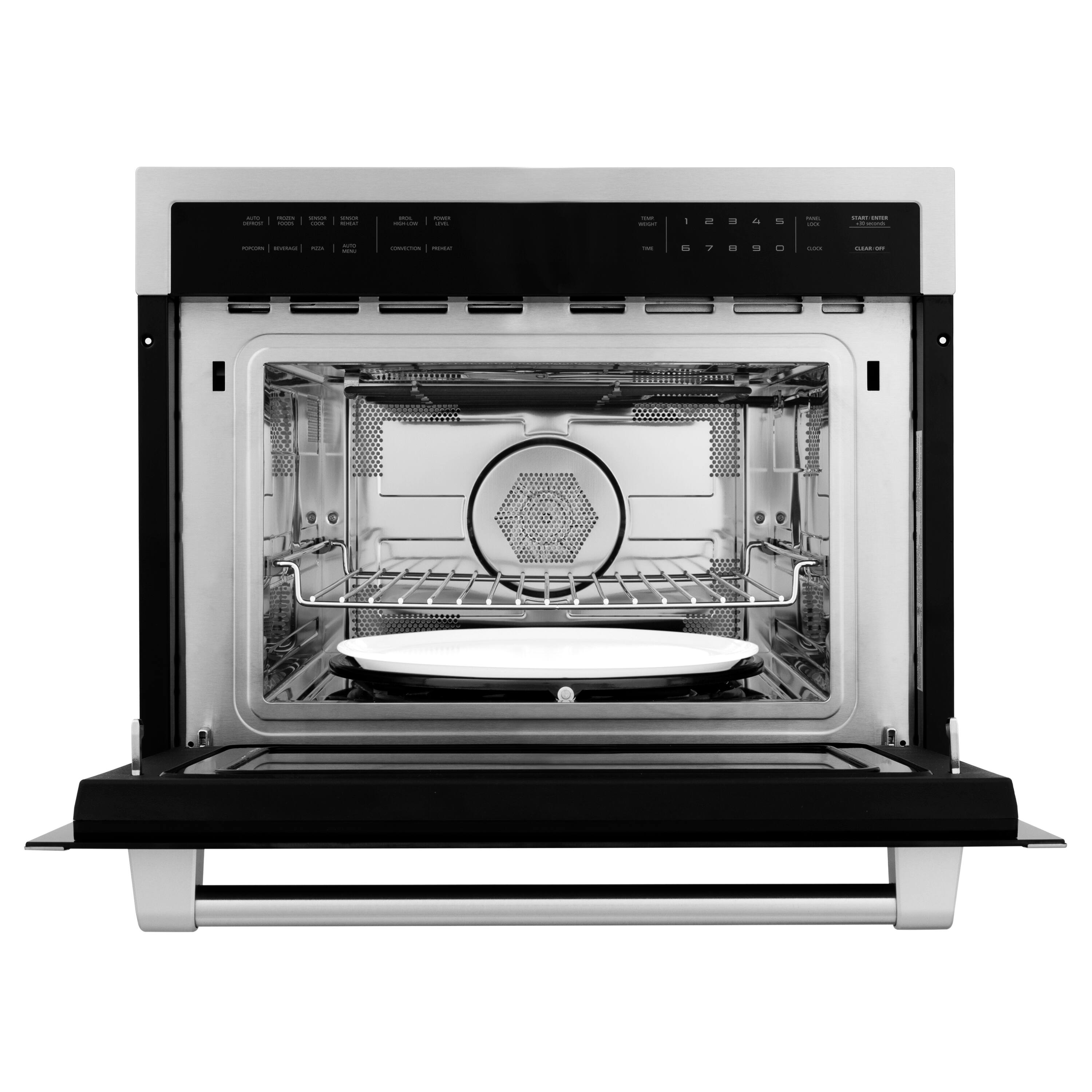 Alt View 12. ZLINE - 24 in. 1.6 cu. ft. Built-in Convection Microwave Oven in Stainless Steel with Speed and Sensor Cooking - Stainless steel.