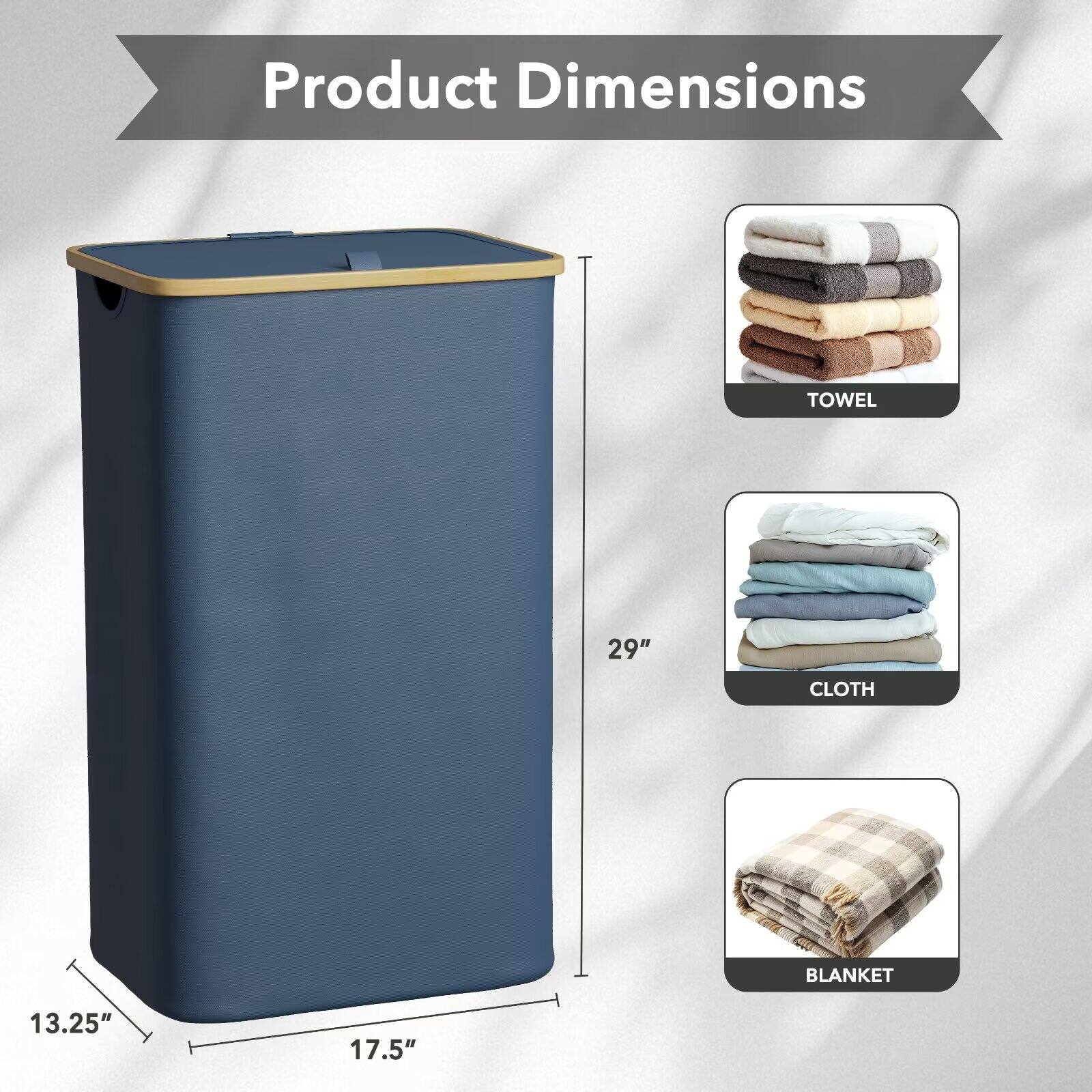 Product Dimensions  
TOWEL 29"  
CLOTH 13.25" 17.5"  
BLANKET