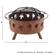 Alt View 12. Pure Garden - 32" Round Outdoor Fire Pit with Steel Bowl, Leaf Cutouts, Spark Screen, Log Poker, Storage Cover for Patio Wood Burning - Rugged Rust.