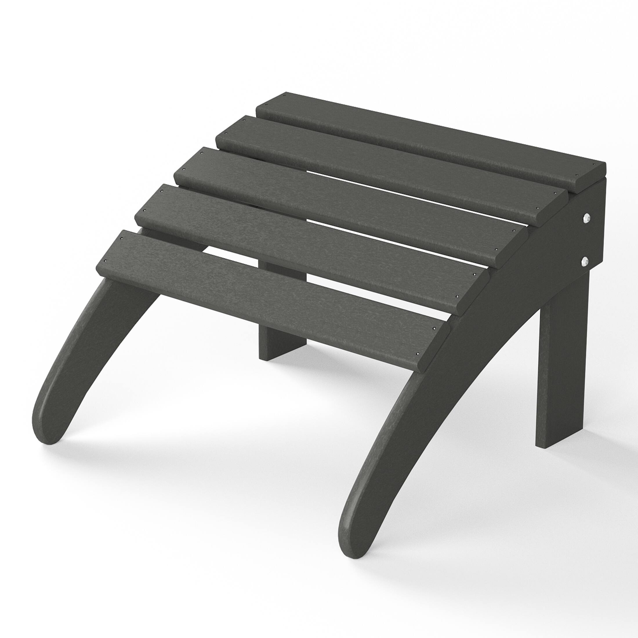 Alt View 2. WestinTrends - WestinTrends Malibu Outdoor folding ottoman for Adirondack chair - Gray.