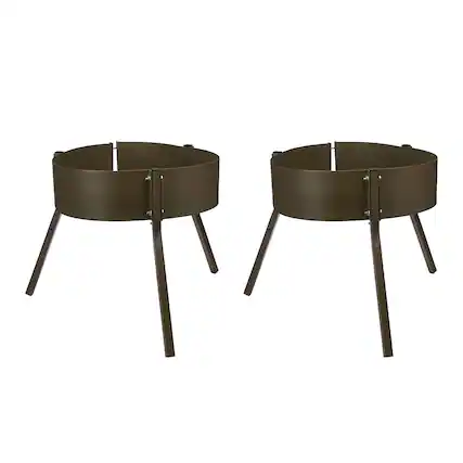 Front. Boss Buck - Boss Buck 20" Leg Stand Tripod for 55 Gal Deer Feeder (2 Pack), Tripod ONLY - Green.