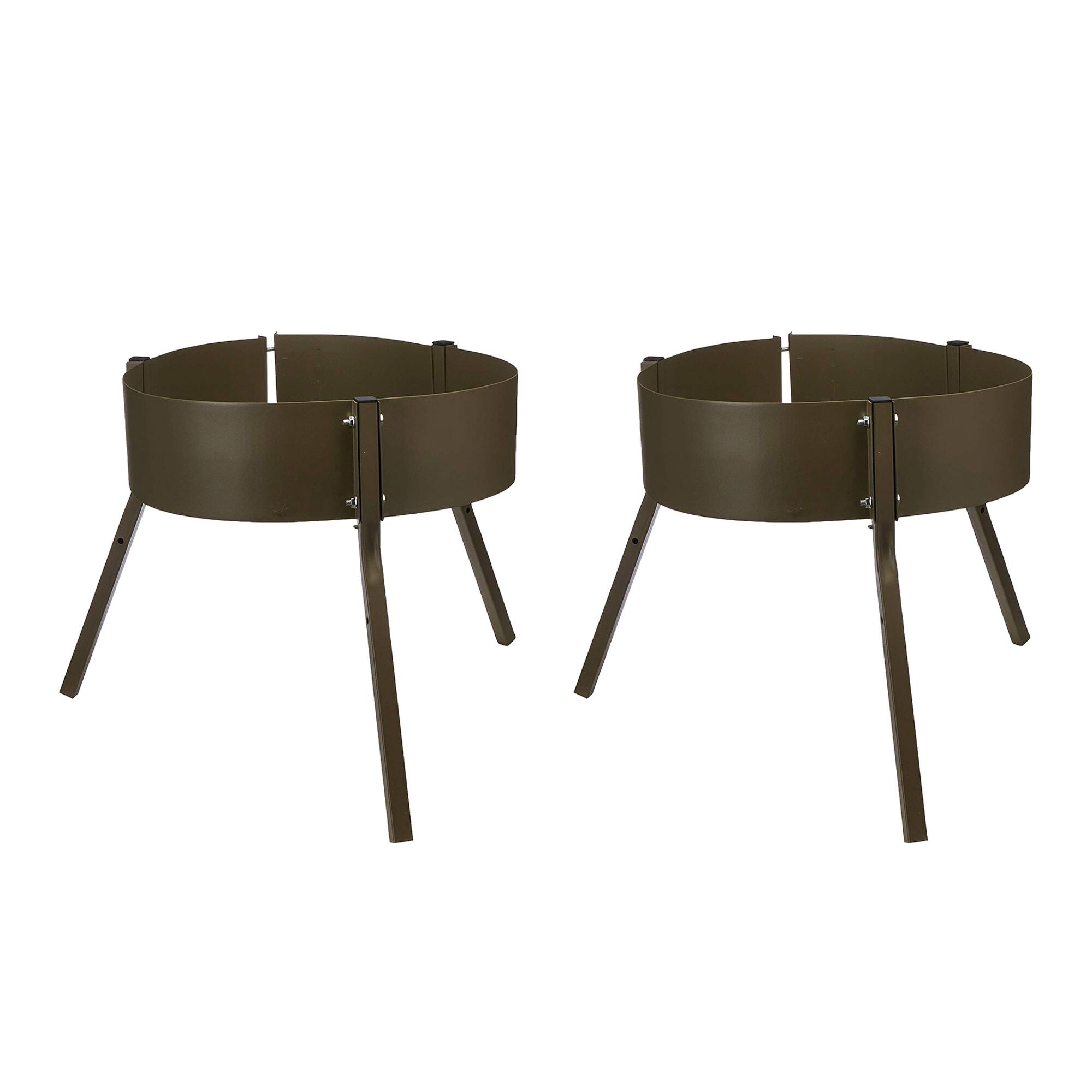 Front. Boss Buck - Boss Buck 20" Leg Stand Tripod for 55 Gal Deer Feeder (2 Pack), Tripod ONLY - Green.