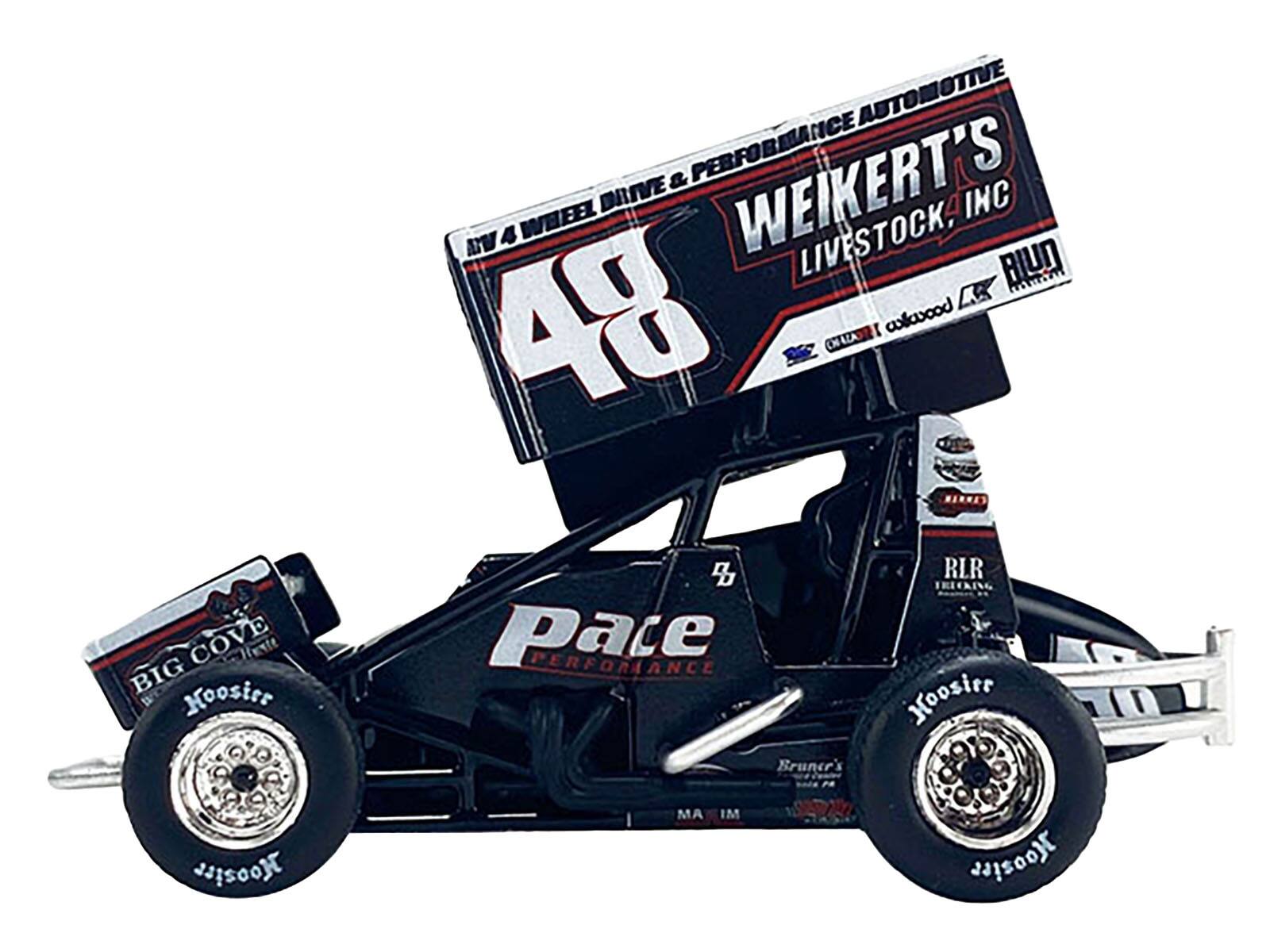 Sure, here is the corrected and grouped text from the image:

- **48**
- **WEIKERT'S LIVESTOCK, INC**
- **4W 4 WHEEL DRIVE & PERFORMANCE AUTOMOTIVE**
- **Pace PERFORMANCE**
- **BIG COVE**
- **Hoosier**
- **Bruner's**
- **MA IM**
- **RLR**
- **IRIGIG**
- **CAL M**
- **BIUD AX**
- **WILWOOD**