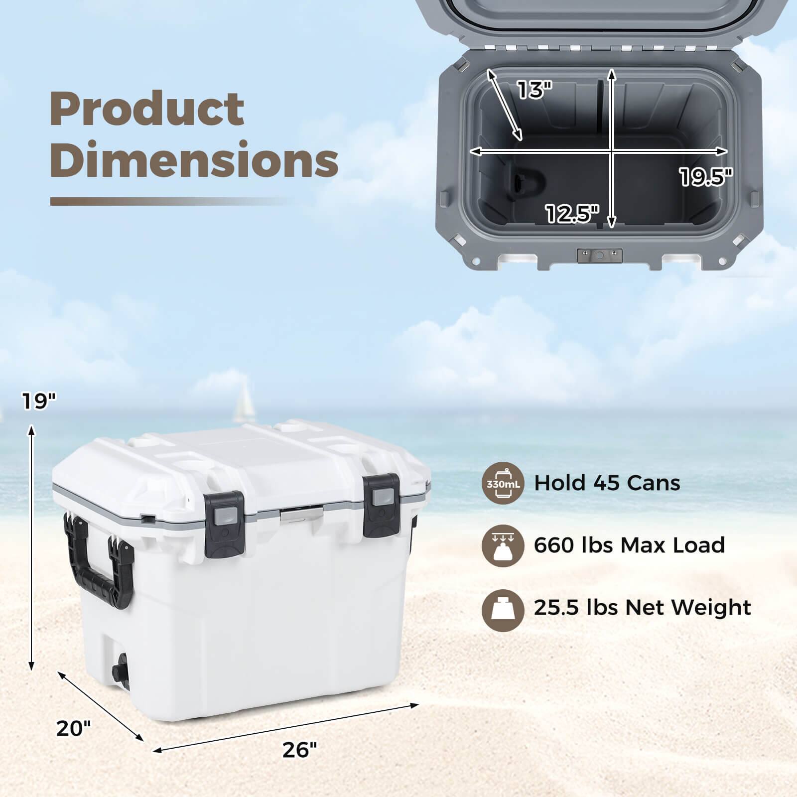 Product Dimensions: 13" x 12.5" x 19.5" x 19"  
Hold: 45 Cans  
Max Load: 660 lbs  
Net Weight: 25.5 lbs  
Dimensions: 20" x 26"