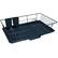 Left. Sweet Home Collection - Steel 3-Piece Large Countertop Dish Drainer with Drain Board & Utensil Holder - Navy.