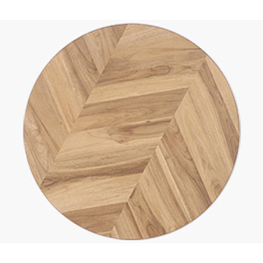 Back. Kadyn - Kadyn Wooden Coffee Table, 2-Tier Round Central Cocktail Table with Shelves,Natural - Brown.