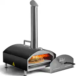 Deco Chef - Portable Outdoor Pizza Oven PZG100BLK - Black