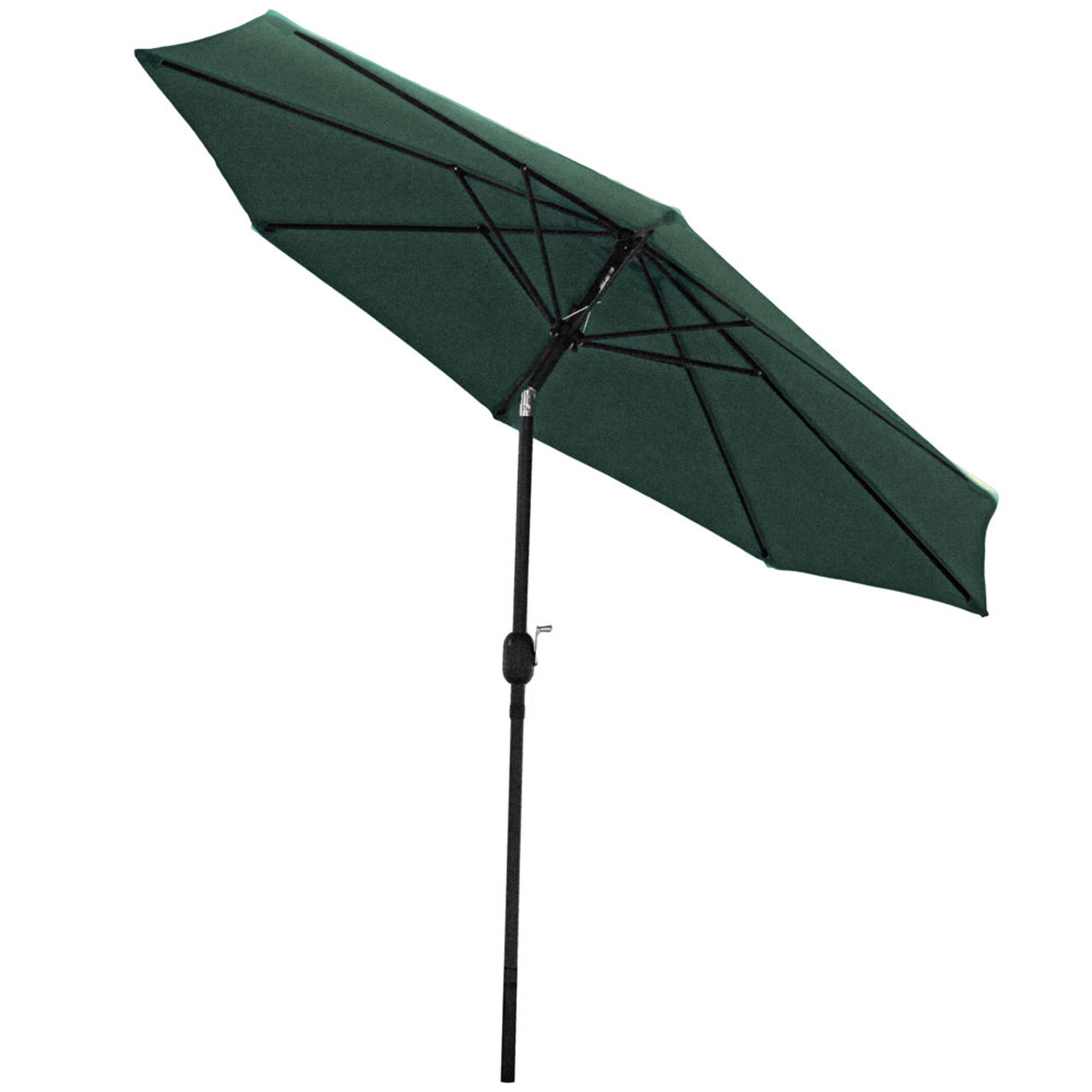 Alt View 10. Sunnydaze - 9 ft Aluminum Patio Umbrella with Tilt and Crank - Green.