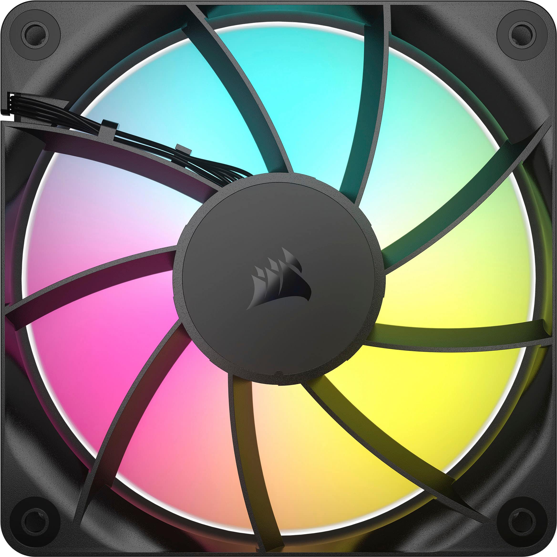 Alt View 19. CORSAIR - RS120 ARGB 120mm PWM Fans (3-pack) - Black.