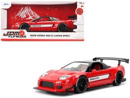 Jada - 2002 Honda NSX-R RHD Top White Stripes "Bridgestone" JDM Tuners Series 1/24 Diecast Model - Red with Black