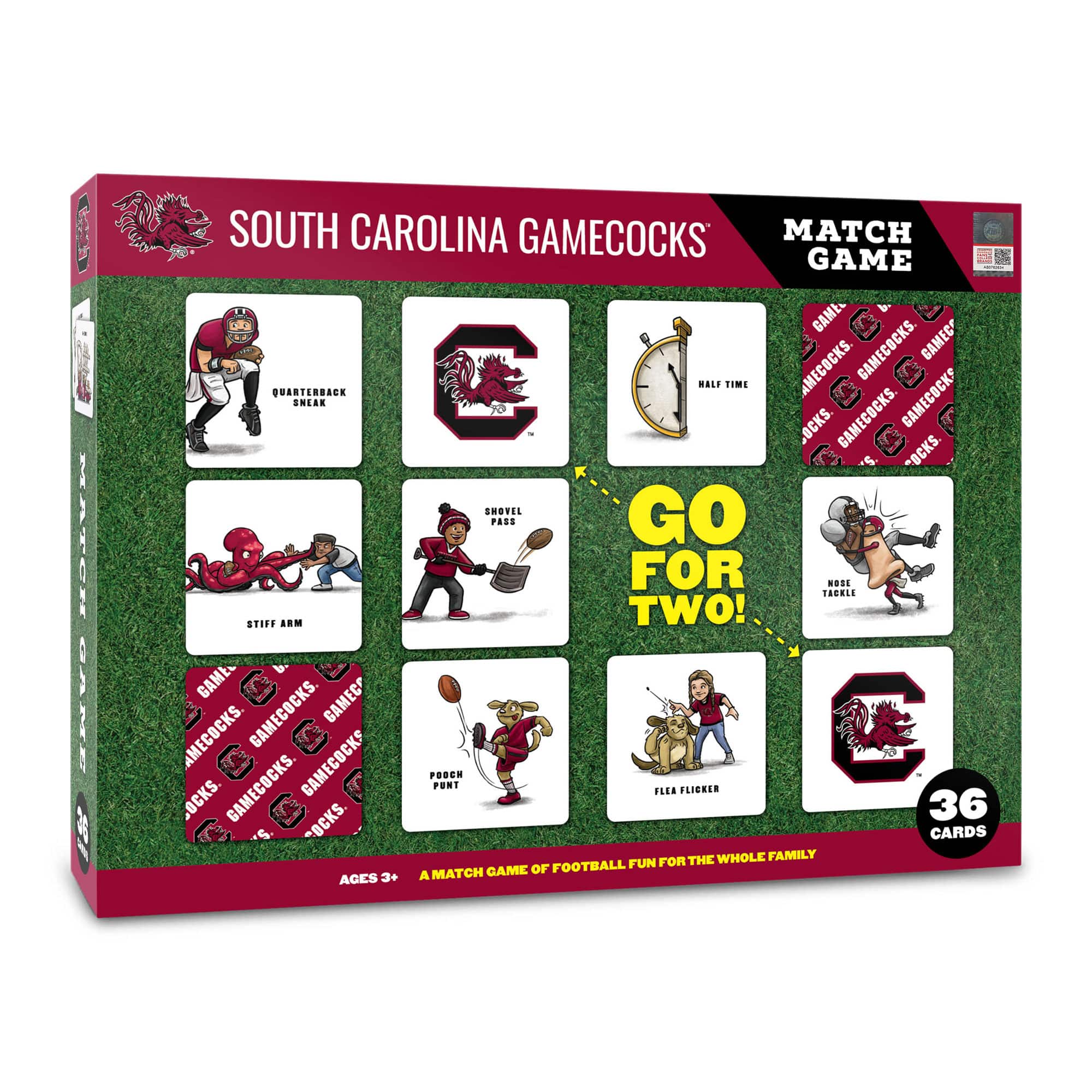 YouTheFan - South Carolina Gamecocks Licensed Memory Match Game - Multicolor