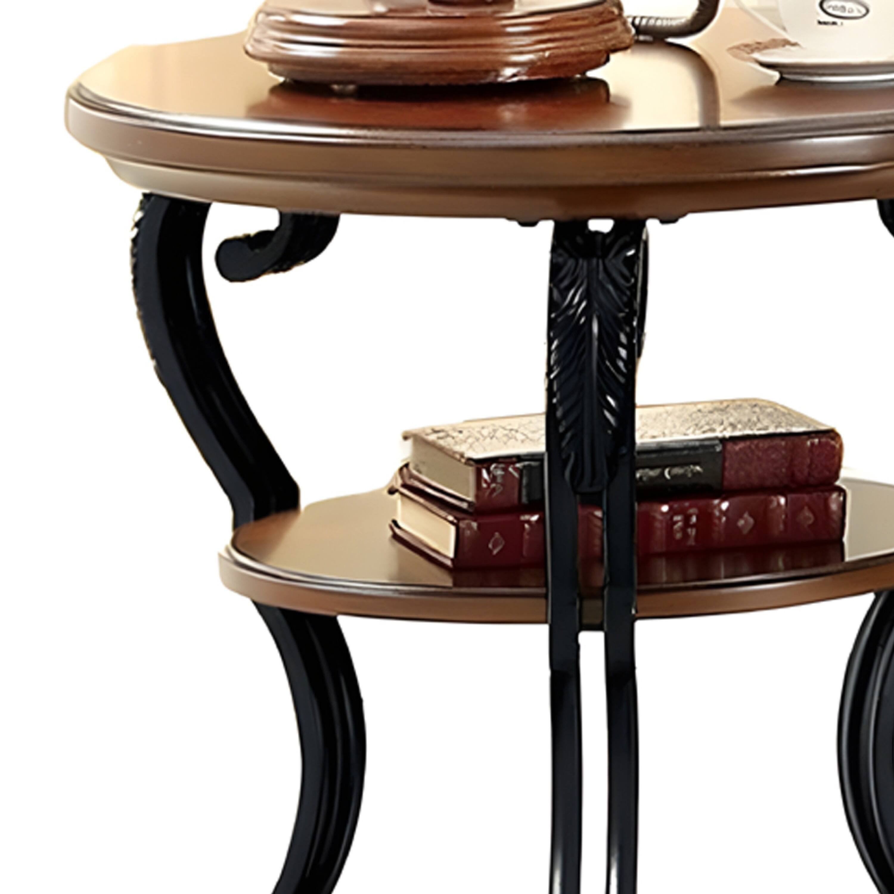 Alt View 2. Manhattan Lane - May Transitional Style Side Table - Brown Cherry.