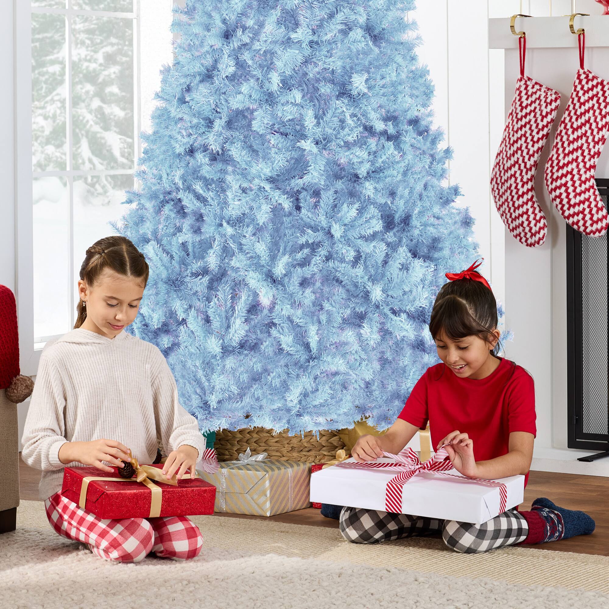 Alt View 5. Best Choice Products - Artificial Baby Blue Christmas Tree, Unlit Pine Design w/Easy Assembly - Baby Blue.