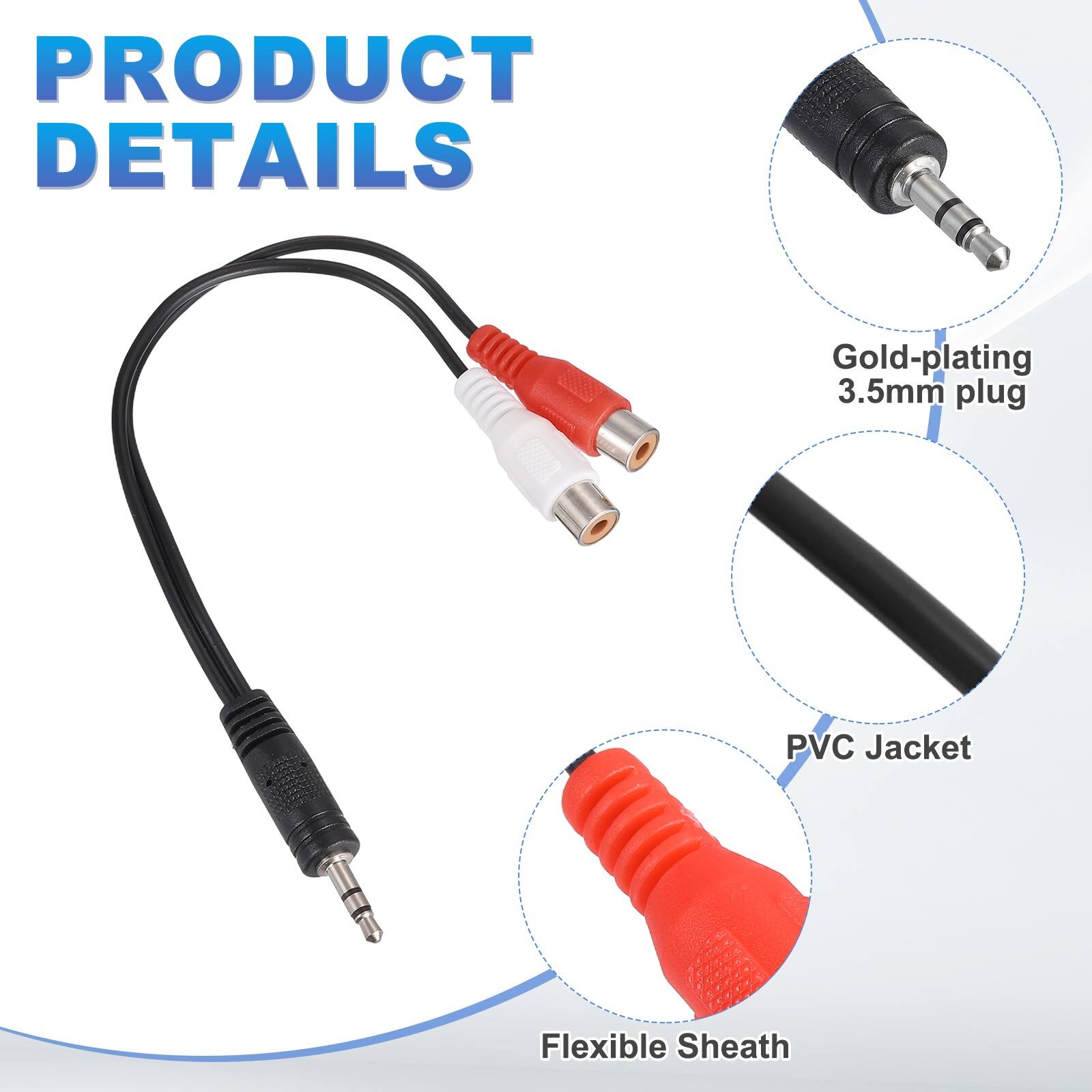 PRODUCT DETAILS

- Gold-plating 3.5mm plug
- PVC Jacket
- Flexible Sheath
