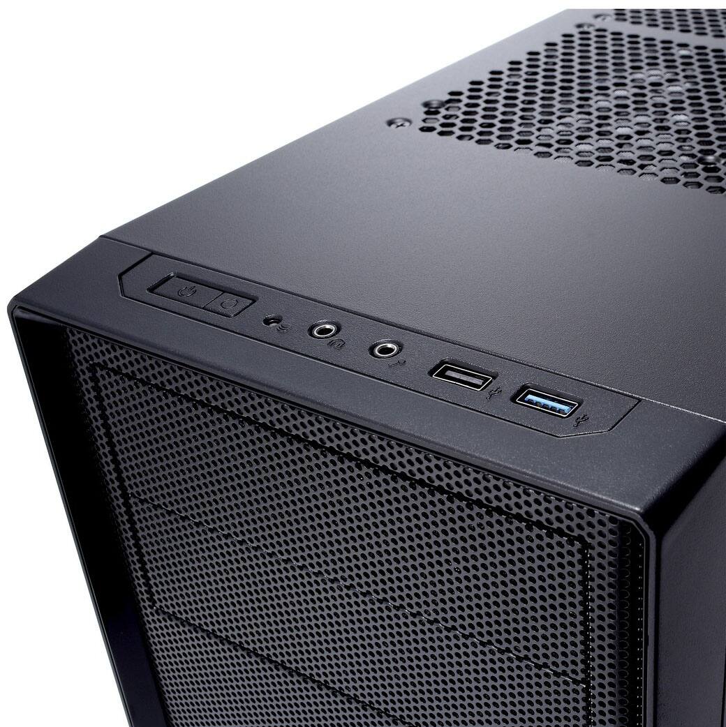 Alt View 8. Fractal Design - Focus G ATX, microATX, Mini-ITX Black Chassis with Acrylic Window Mid Tower PC Case - Black.