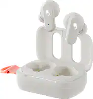 Skullcandy - Dime 3 True Wireless Bluetooth In-Ear Earbuds - Bone/Orange - Front_Zoom