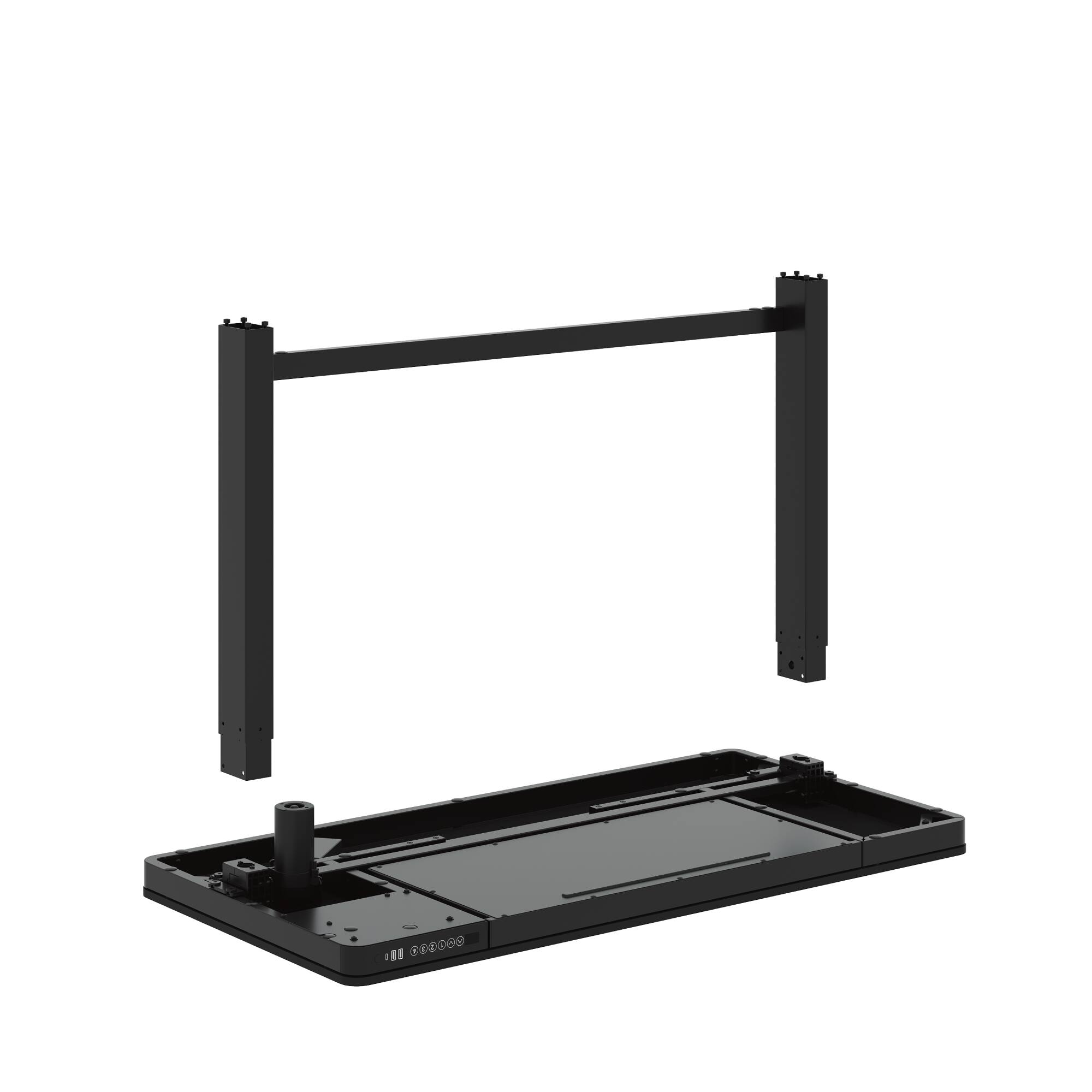 Alt View 1. FlexiSpot - FlexiSpot EW8 Electric 48"W Electric Height-Adjustable Standing Desk, Black - Black.