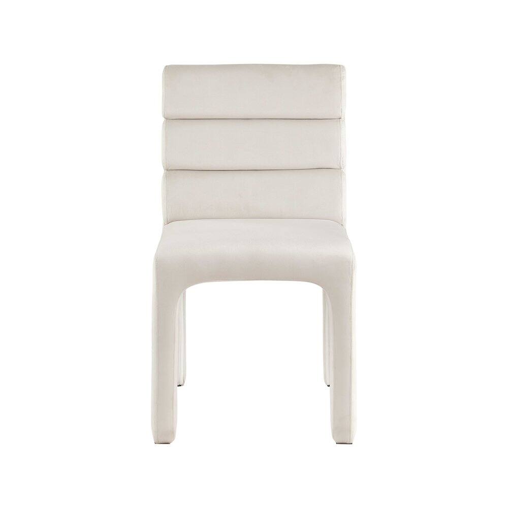 Alt View 3. Meridian Furniture - Kai Cream Velvet Dining Chair, Set of 2 - Beige.