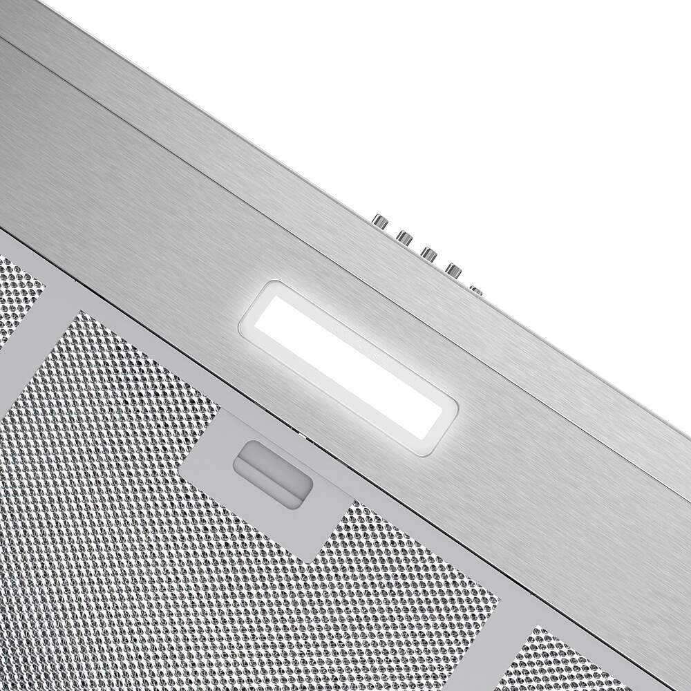 Alt View 9. Streamline - 36 in. Lagundo Ducted Undermount 80 CFM Range Hood, Mesh Filters, Push Button Control, LED Light - Brushed Stainless Steel.