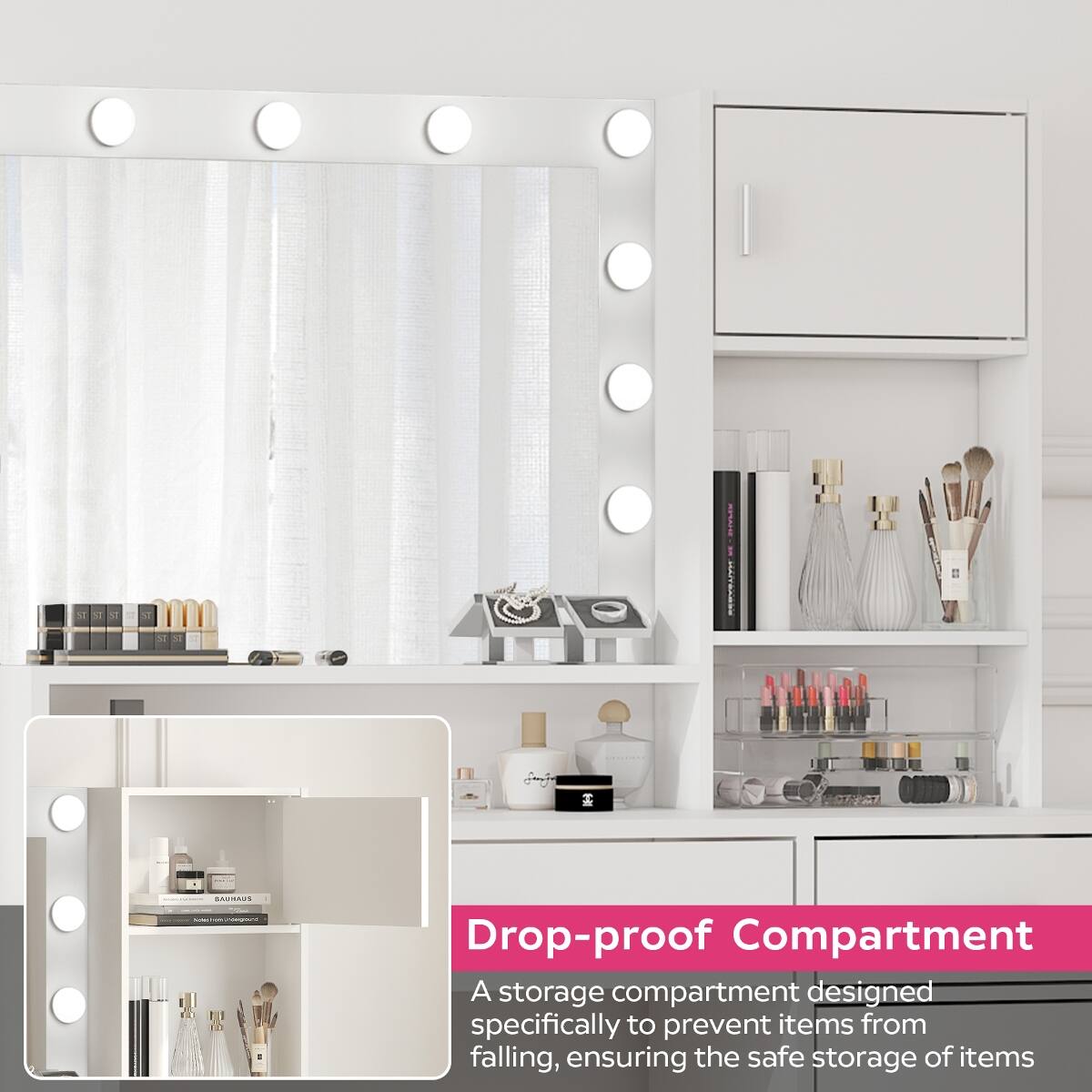 ST  
Smajer  
BAUMAUS holeshomundergeouni  
Drop-proof Compartment  
A storage compartment designed specifically to prevent items from falling, ensuring the safe storage of items