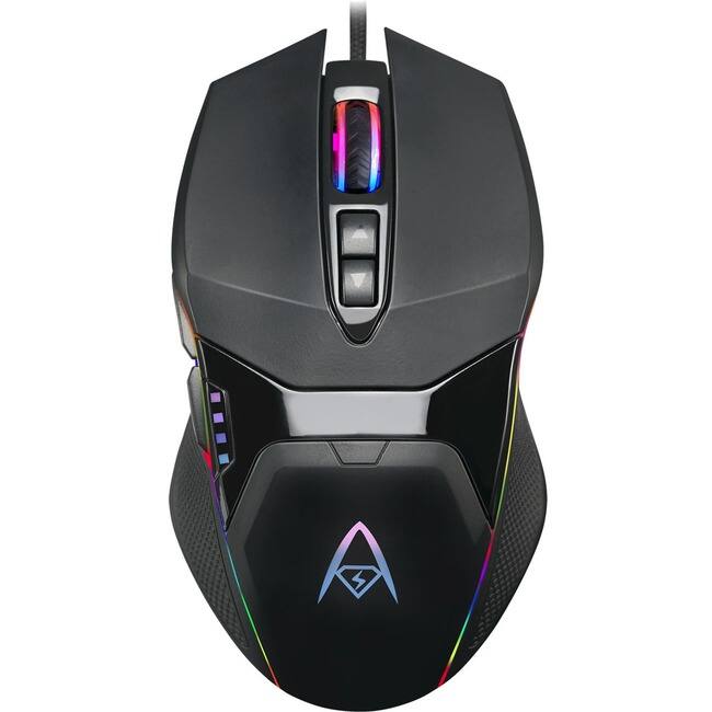 Adesso - iMouse X5 - 6400 DPI, RGB illuminated Gaming Mouse - 6 level adjustable DPI up to 6400 - 7 buttons - adjustable weight - Wired - Unknown