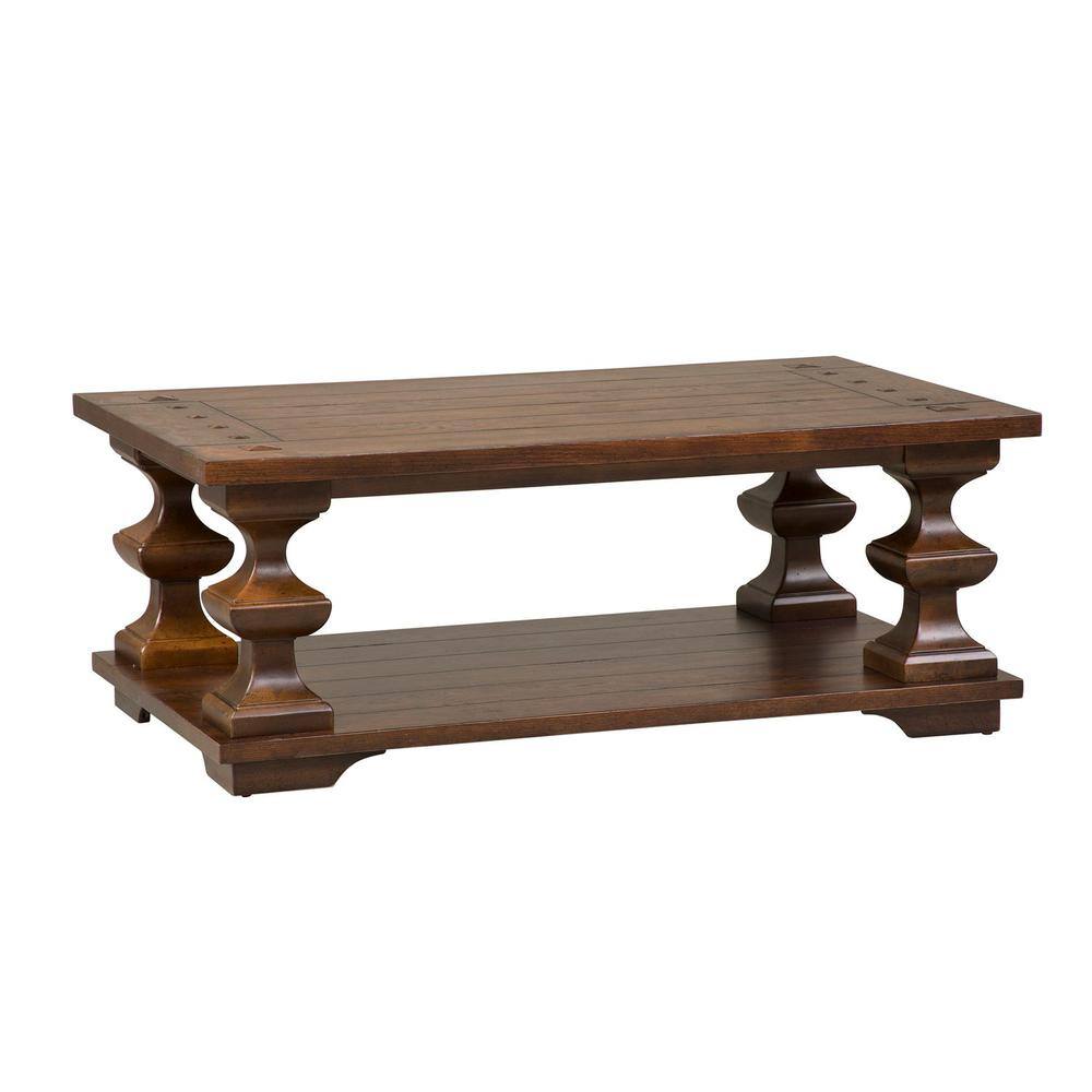 Alt View 1. Liberty Furniture Industries - Sedona Cocktail Table in Kona Brown - Brown.