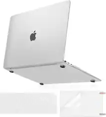 Front. mosiso - Case for MacBook Air 13 inch 2022-2018 A2337 M1 A2179 A1932, Hard Shell with Keyboard Cover and Screen Protector - Translucent.