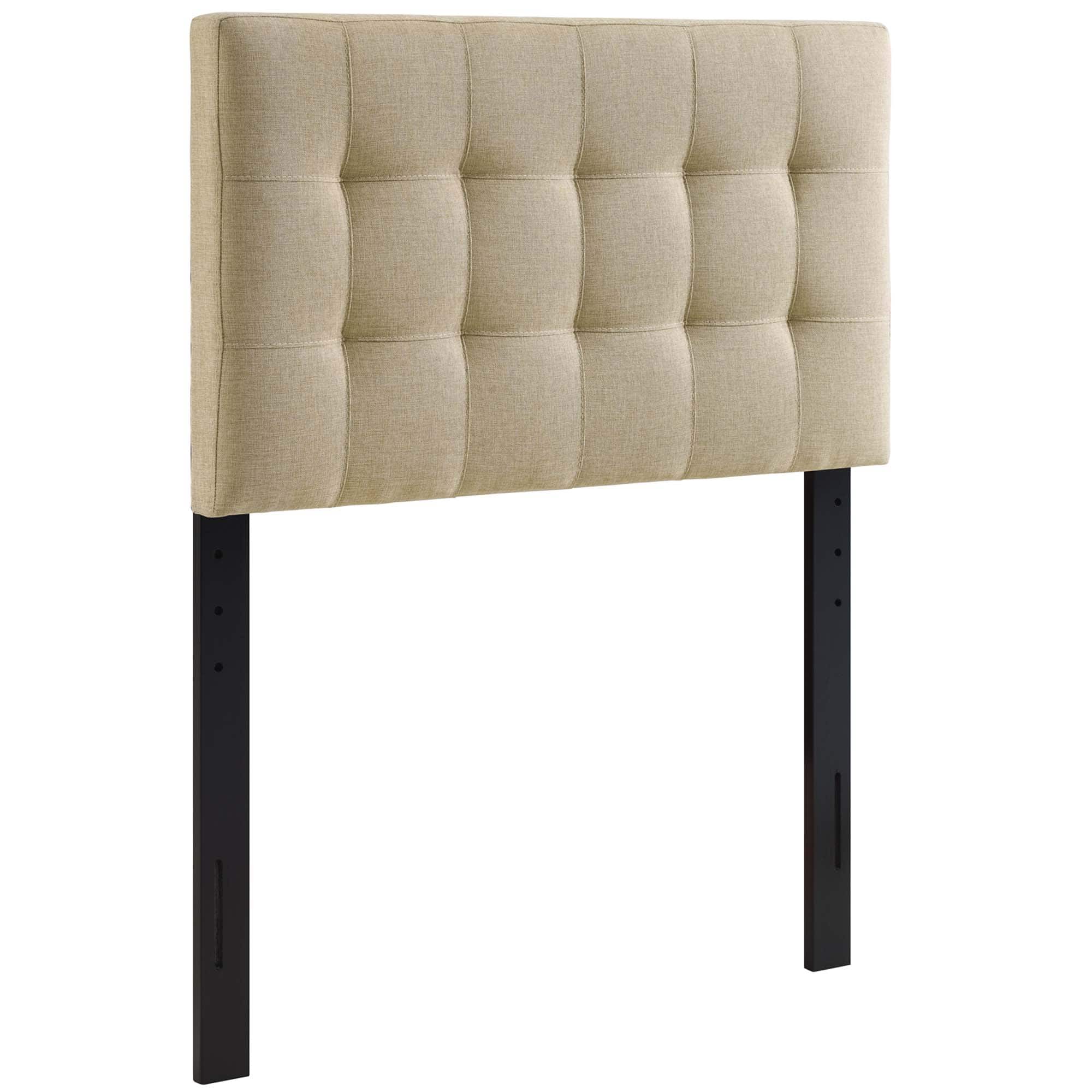 Lily Upholstered Fabric Twin Headboard by Modway - Brown