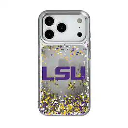 Keyscaper - NCAA - LSU Tigers iPhone Glitter Confetti Design Case - 15 - Multicolor