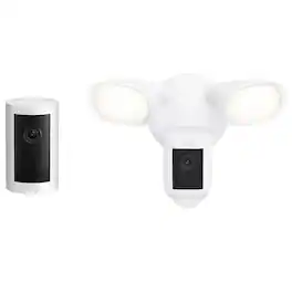Ring - Floodlight Cam Pro + Outdoor Cam Plus Bundle - White