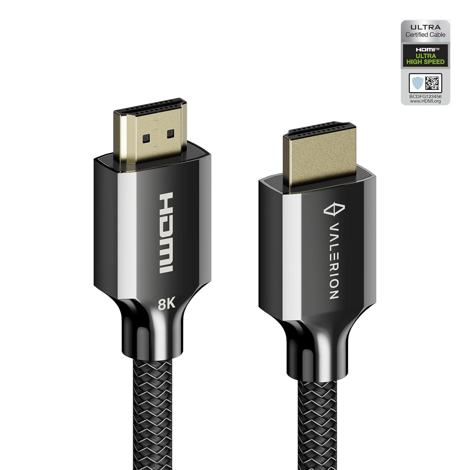 ULTRA Certified Cable  
HDMI ULTRA HIGH SPEED  
BCDFG12 2M  
www.HDMI.org  
HDMI 8K  
VALERION