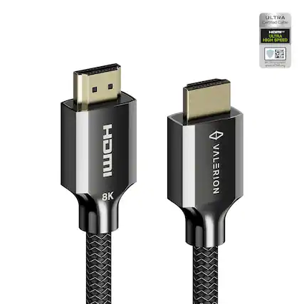 ULTRA Certified Cable
HDMI ULTRA HIGH SPEED
BCDFG12 2M
www.HDMI.org
HDMI 8K
VALERION