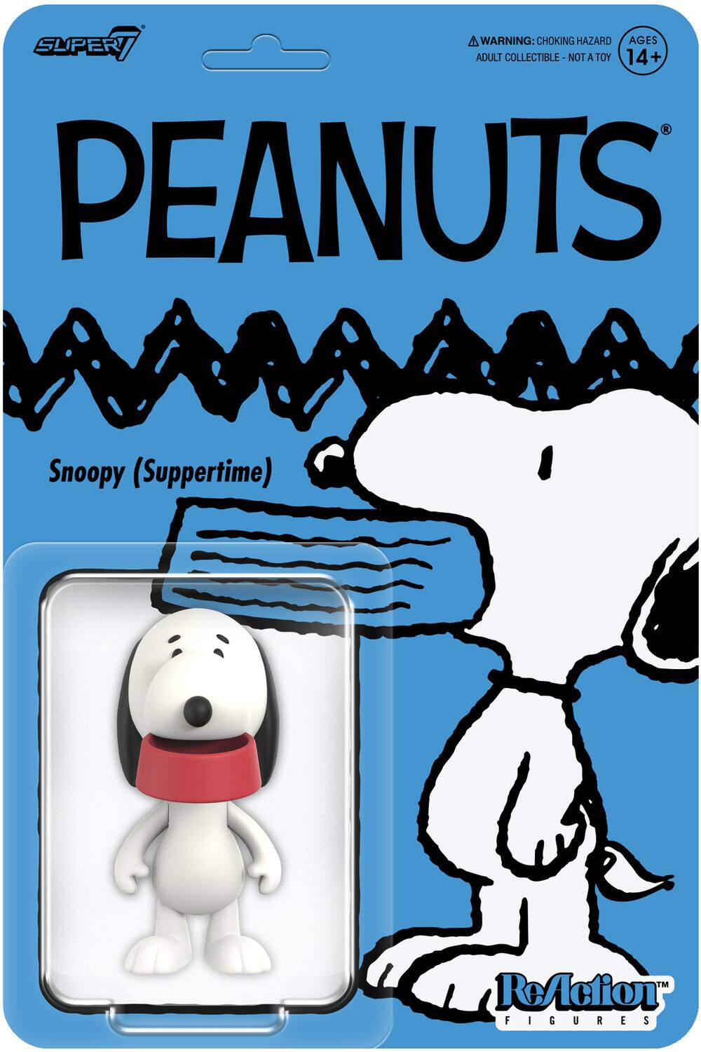Super7 - Peanuts - ReAction Figures Wv9 - Snoopy (Suppertime) - COLLECTIBLES