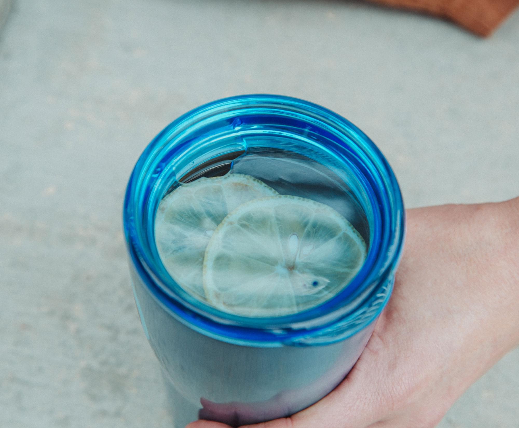 Alt View 3. Silver Buffalo - Disney's Lilo & Stitch Face Double-Walled Stainless Steel Tumbler | 20 Ounces - Blue.