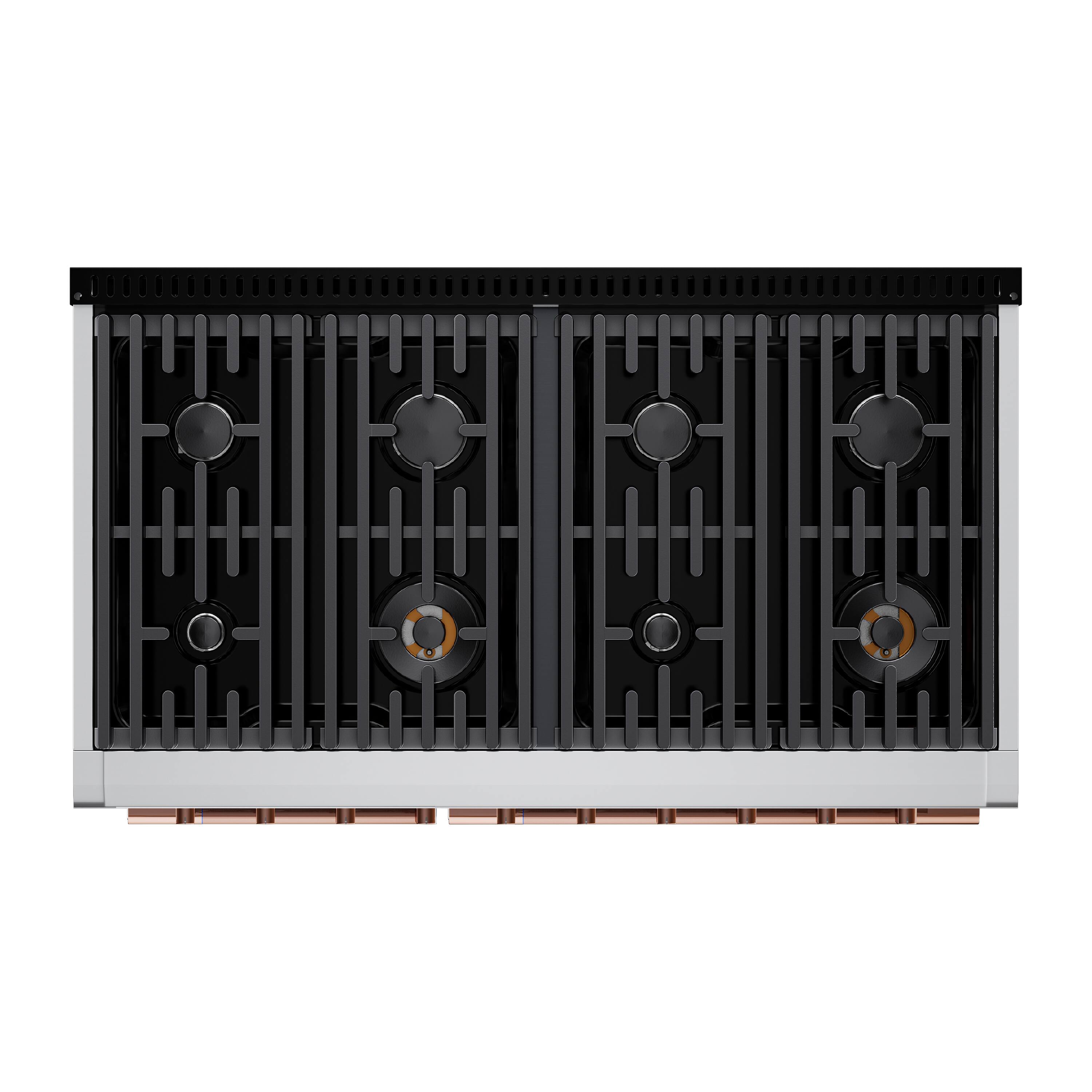 Alt View 6. Hauslane - HausPro 48 in. 8 Burners Gas Range in Rose Gold with 20,000 BTU and Double Oven with 5 Rack Positions - Rose Gold.