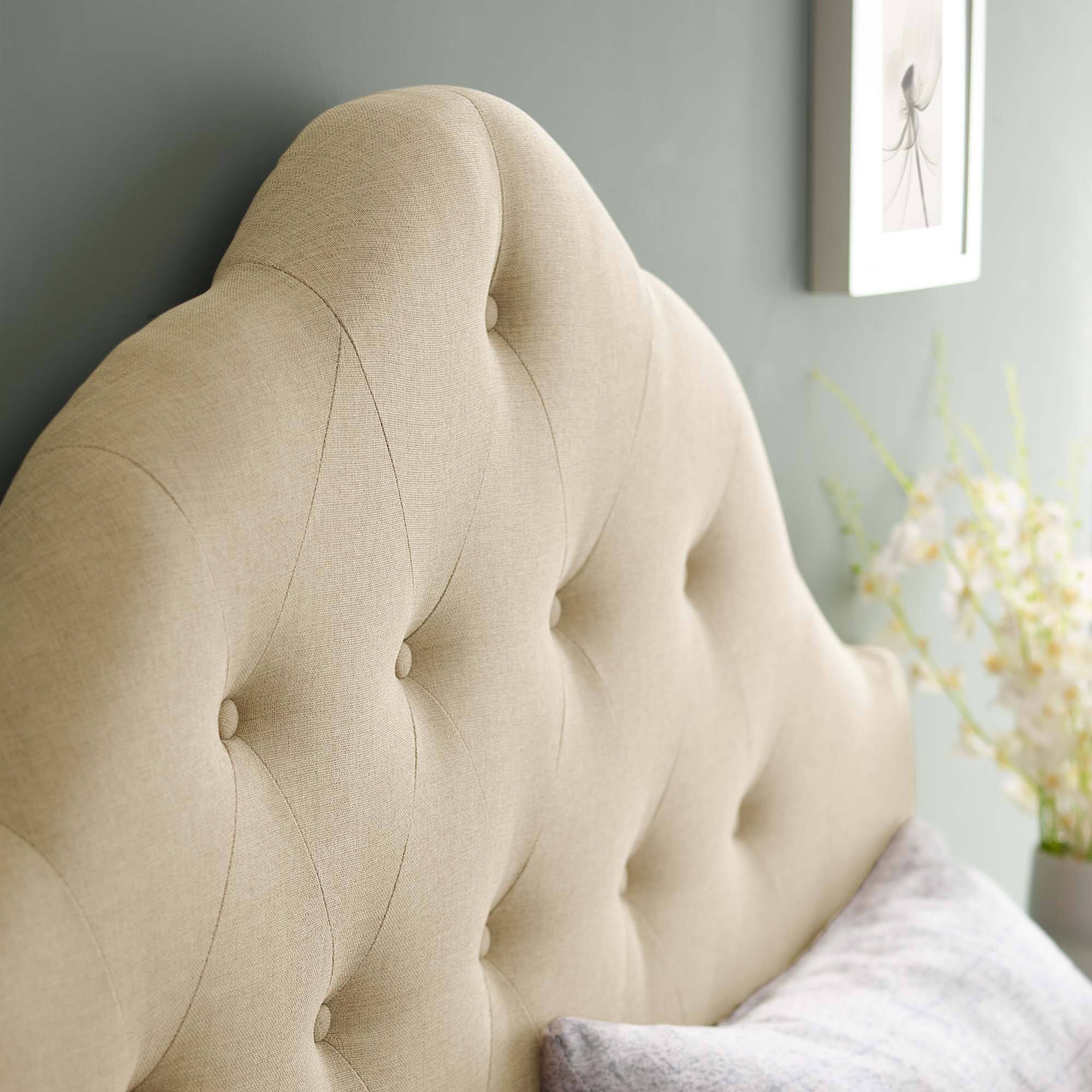 Alt View 4. Modway - Sovereign Upholstered Fabric Queen Headboard by Modway - Beige.