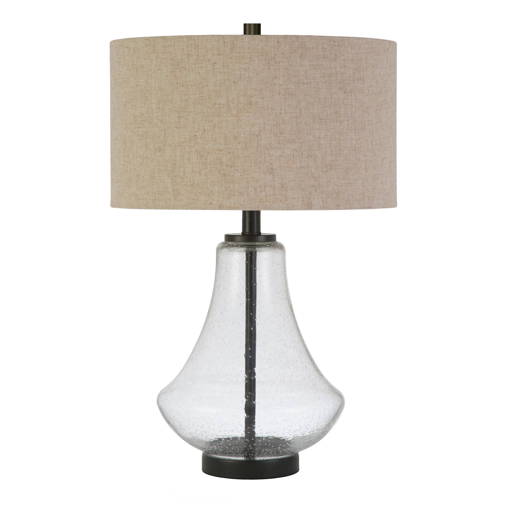 Alt View 14. Camden&Wells - Lagos Table Lamp - Seeded Glass/Blackened Bronze.