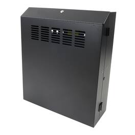 RackSolutions - 5U Secure Vertical Wall Mount with Hinged Door 23in Depth - Black