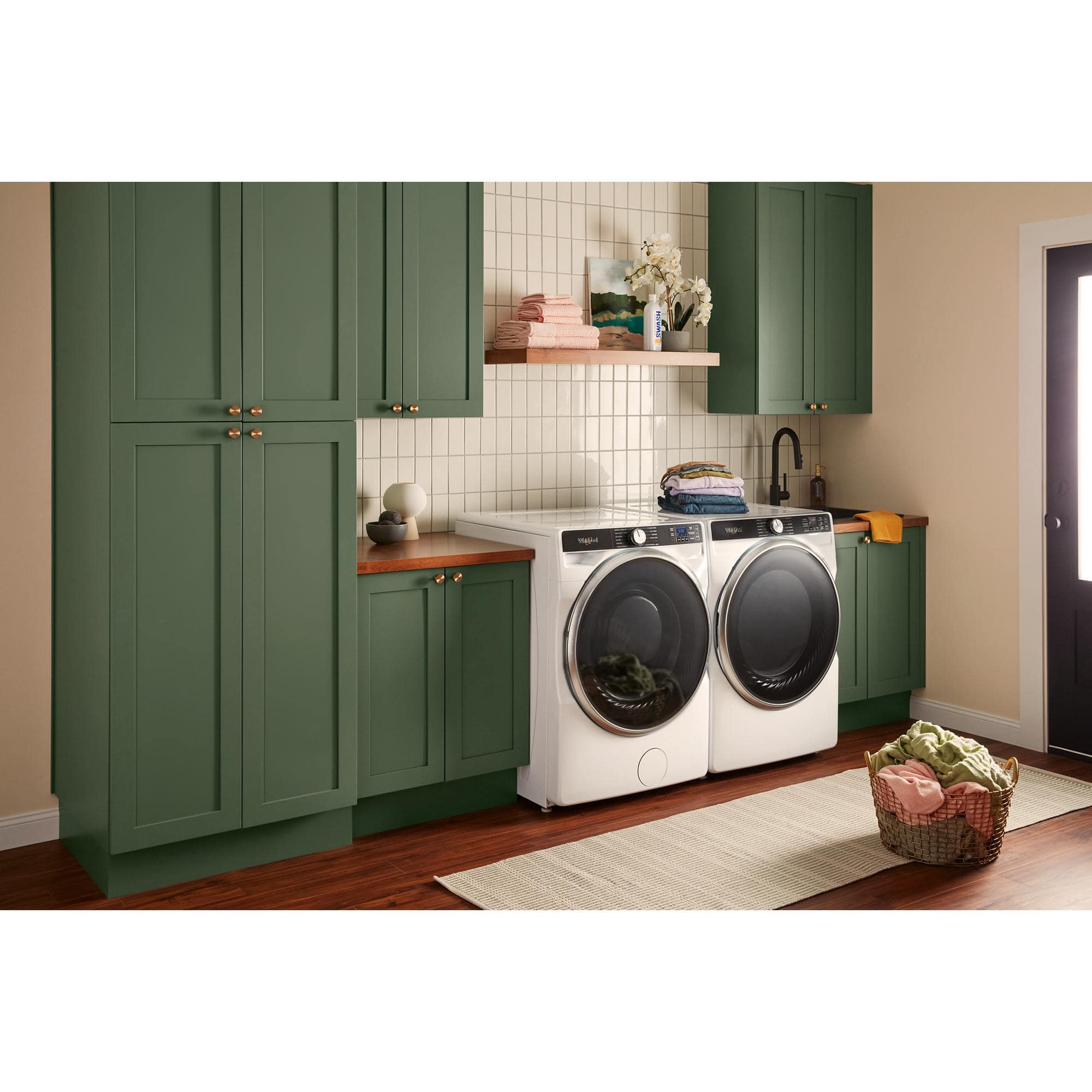 Alt View 14. Whirlpool - 7.4 Cu. Ft. Stackable Smart Electric Dryer with Steam and Wrinkle Shield Option - White.