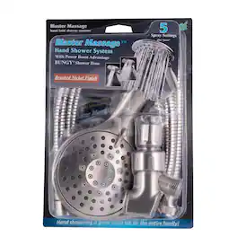 Whedon Products - Whedon Blaster Massage Brushed Nickel Plastic 5 settings Handheld Showerhead 2 gpm - Silver